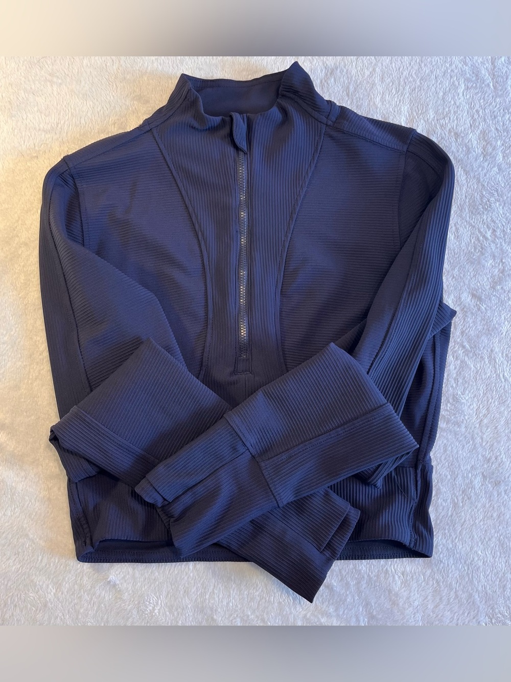 90 Degree By Reflex Navy Athletic Half-Zip Top